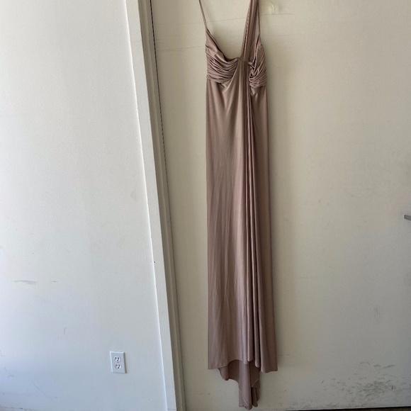 One Shoulder Floor Length Dress - Picture 1 of 4